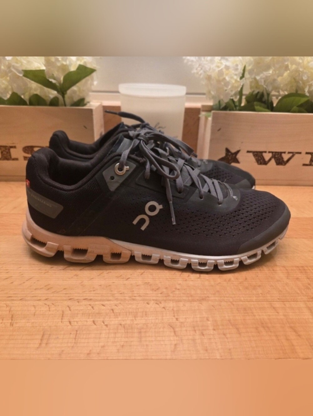 On CloudFlow Womens Rock/Rose Athletic Road Running Sneakers Shoes Size 6.5 US